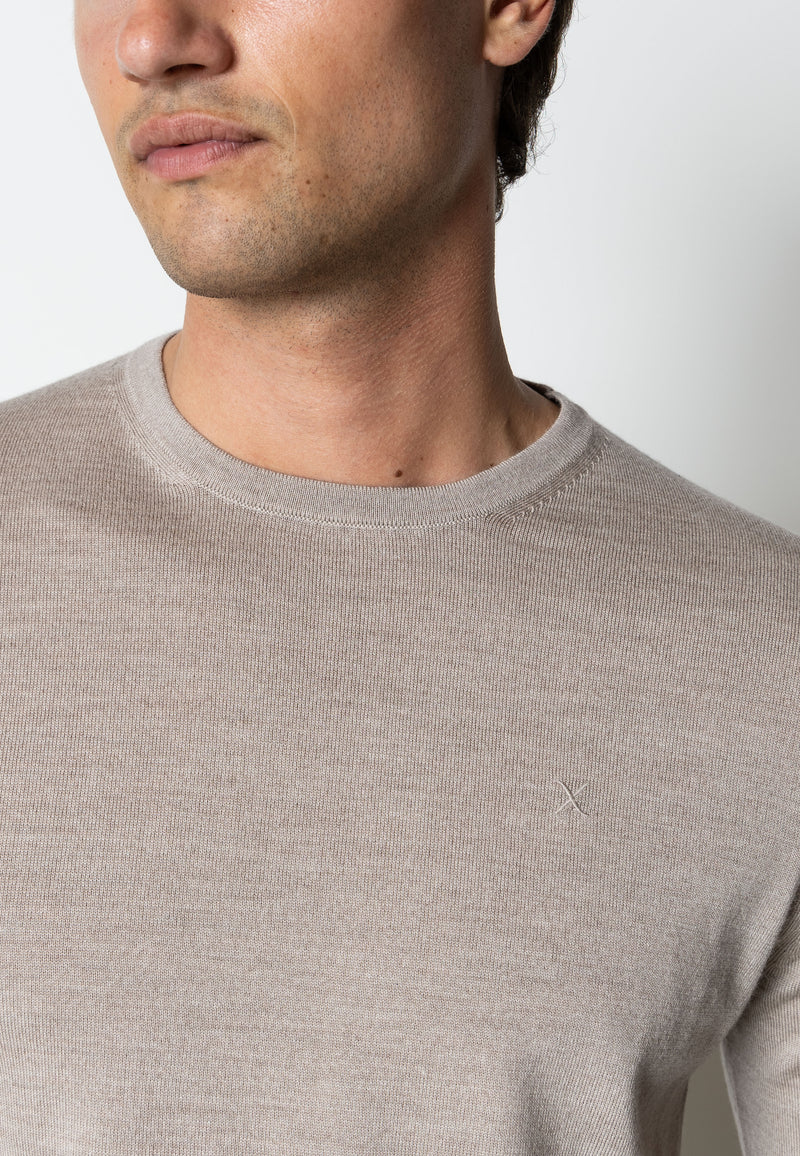 Clean Cut Copenhagen Alfredo merino wool jumper Strik Ecru