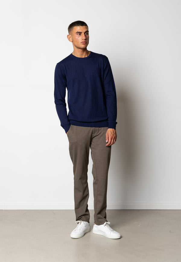 Clean Cut Copenhagen Alfredo merino wool jumper Strik Mørk Navy