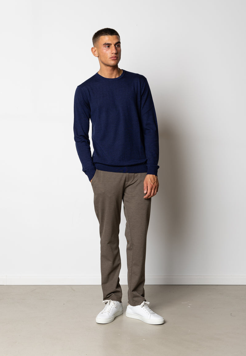 Clean Cut Copenhagen Alfredo merino wool jumper Strik Mørk Navy