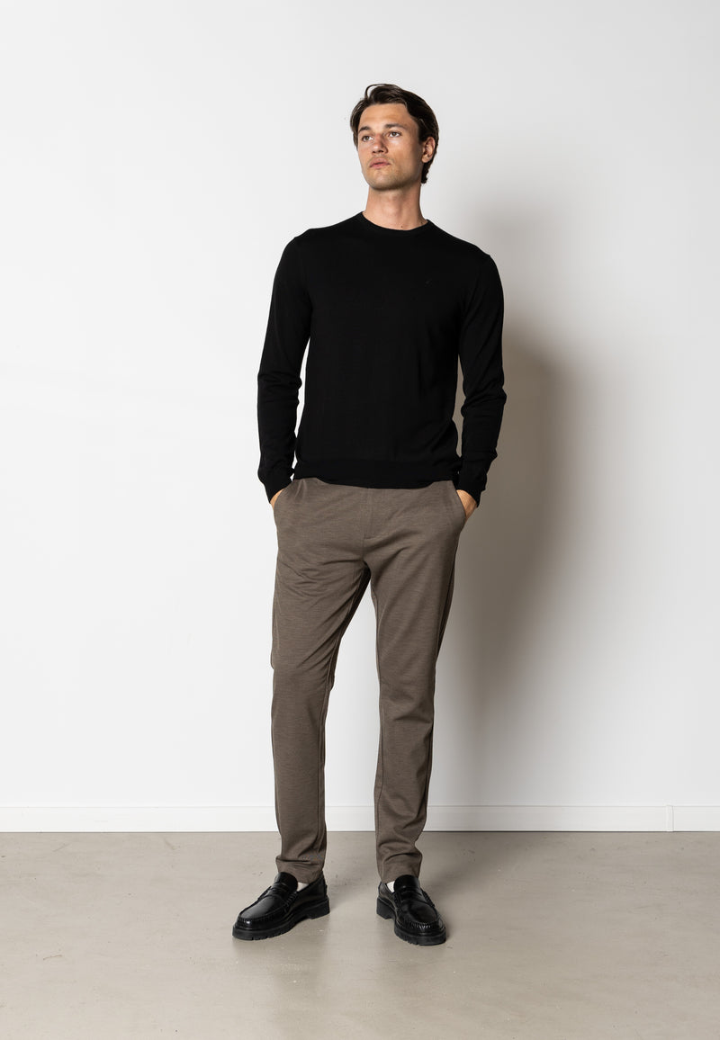 Clean Cut Copenhagen Alfredo merino wool jumper Strik Sort