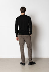 Clean Cut Copenhagen Alfredo merino wool jumper Strik Sort