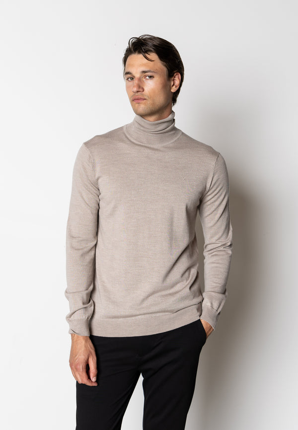 Clean Cut Copenhagen Alfredo merino wool roll neck Strik Ecru