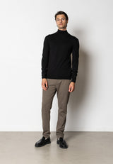 Clean Cut Copenhagen Alfredo merino wool roll neck Strik Sort