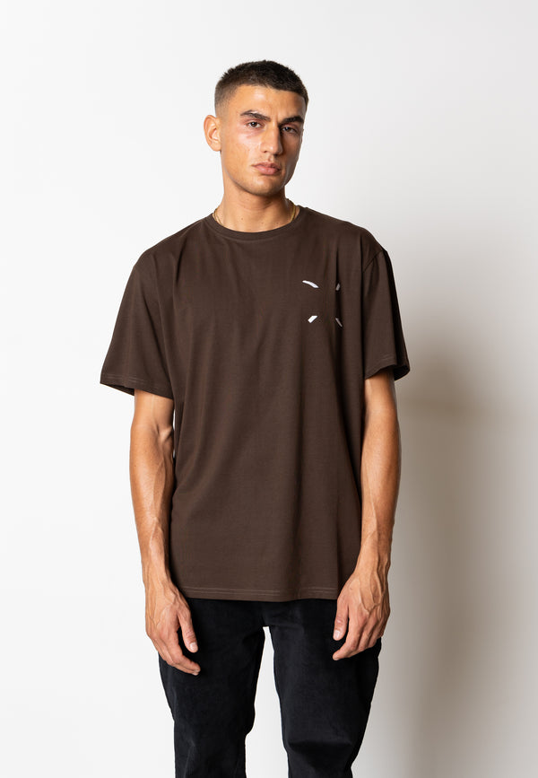 Clean Cut Copenhagen Andreas organic cotton t-shirt T-shirts S/S Dark Brown