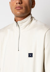 Clean Cut Copenhagen Basic Organic bomuld 1/2 zip sweat Sweatshirts Ecru