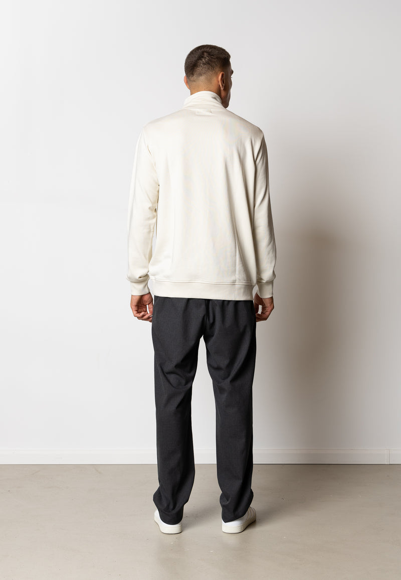 Clean Cut Copenhagen Basic Organic bomuld 1/2 zip sweat Sweatshirts Ecru