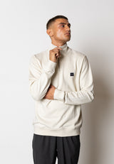 Clean Cut Copenhagen Basic Organic bomuld 1/2 zip sweat Sweatshirts Ecru