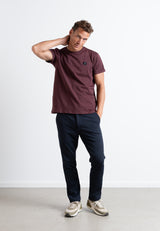 Clean Cut Copenhagen Basic Organic t-shirt T-shirts S/S Dark Plum