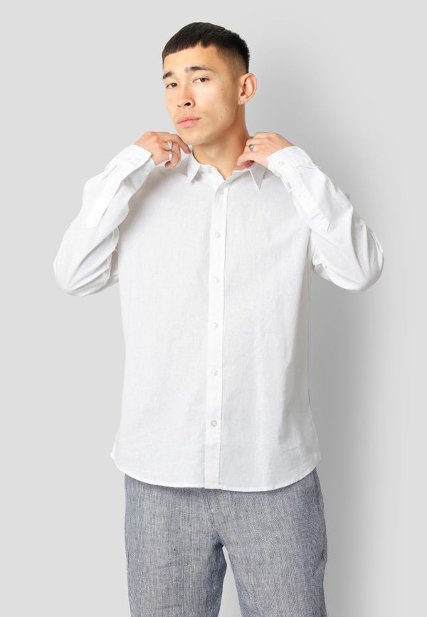 Clean Cut Copenhagen Bomuld/Hør skjorte Skjorte L/S Hvid