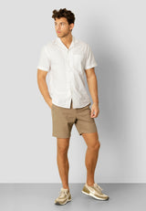 Clean Cut Copenhagen Bowling cotton/linen S/S shirt Skjorte S/S Hvid