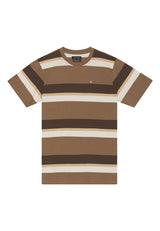 Clean Cut Copenhagen Bradley cotton t-shirt T-shirts S/S Brown striped