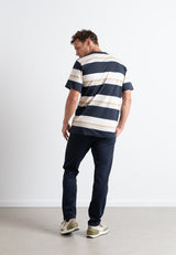 Clean Cut Copenhagen Bradley cotton t-shirt T-shirts S/S Dark Navy striped
