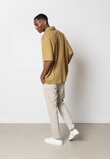 Clean Cut Copenhagen Calton shirt Skjorte S/S Dark Khaki