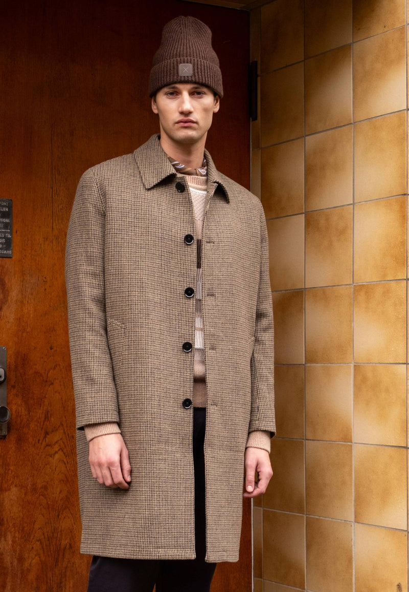 Clean Cut Copenhagen Carlos checked wool coat Jakker Dark khaki/Deep green check