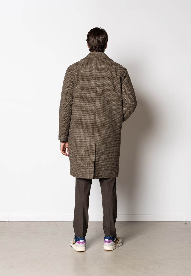 Clean Cut Copenhagen Carlos checked wool coat Jakker Dark khaki/Deep green check