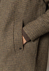 Clean Cut Copenhagen Carlos checked wool coat Jakker Dark khaki/Deep green check