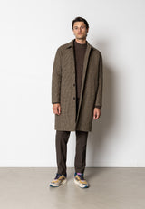 Clean Cut Copenhagen Carlos checked wool coat Jakker Dark khaki/Deep green check