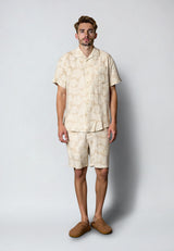 Clean Cut Copenhagen Carter flower shirt Skjorte S/S Ecru