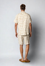 Clean Cut Copenhagen Carter flower shirt Skjorte S/S Ecru