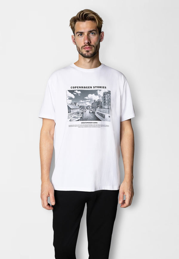 Clean Cut Copenhagen Christianshavn canal organic cotton t-shirt T-shirts S/S Hvid