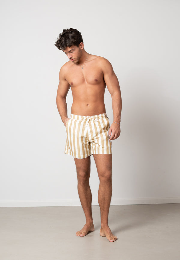 Clean Cut Copenhagen Clean Cut swim shorts Shorts Khaki Stripe