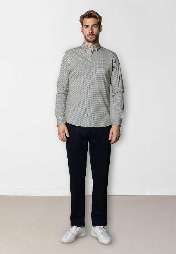 Clean Cut Copenhagen Clean formal AOP shirt Skjorte L/S Hvid