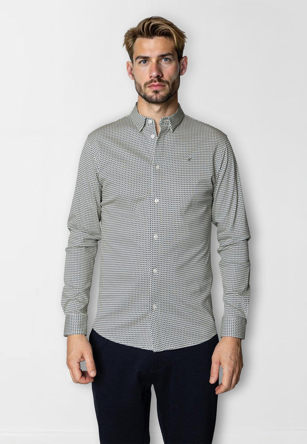 Clean Cut Copenhagen Clean formal AOP shirt Skjorte L/S Hvid