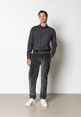 Clean Cut Copenhagen Clean formal AOP stretch shirt Skjorte L/S Col11