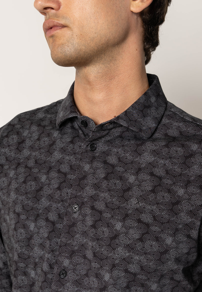 Clean Cut Copenhagen Clean formal AOP stretch shirt Skjorte L/S Col11