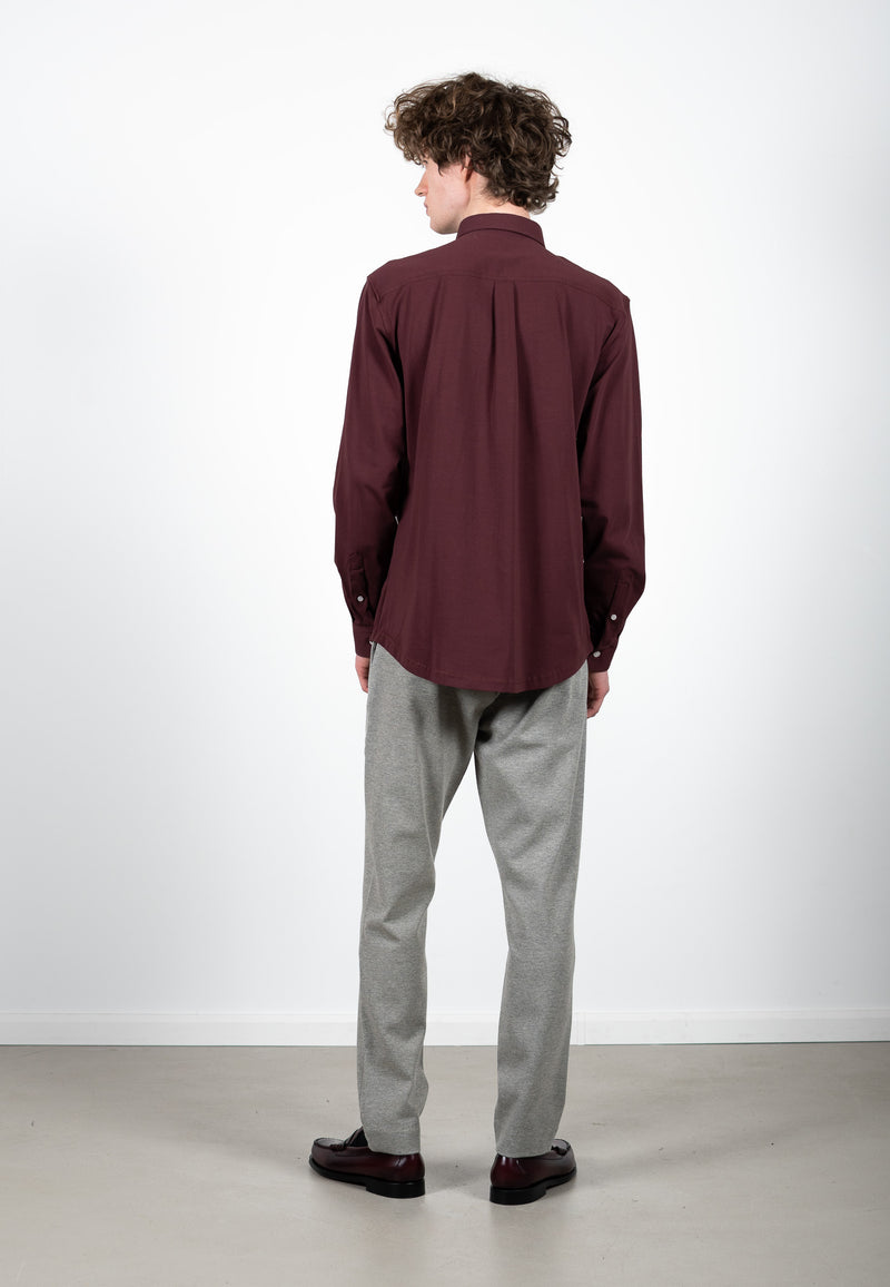 Clean Cut Copenhagen Clean formal stretch shirt Skjorte L/S Dark Plum