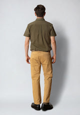 Clean Cut Copenhagen Clean formal stretch shirt Skjorte S/S Army