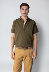 Clean Cut Copenhagen Clean formal stretch shirt Skjorte S/S Army