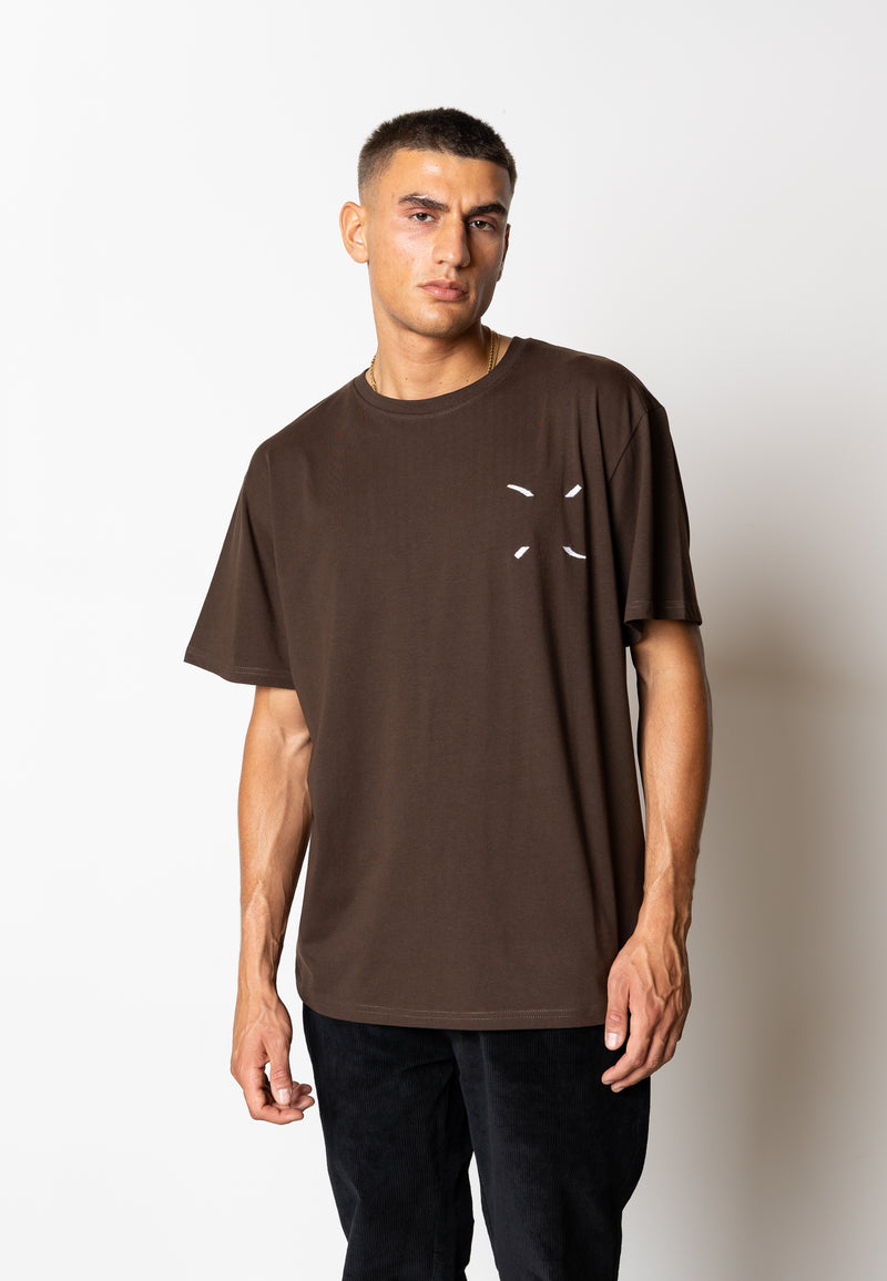 Clean Cut Copenhagen Clean organic printed t-shirt T-shirts S/S Dark Brown