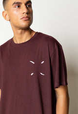 Clean Cut Copenhagen Clean organic printed t-shirt T-shirts S/S Dark Plum