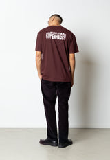 Clean Cut Copenhagen Clean organic printed t-shirt T-shirts S/S Dark Plum