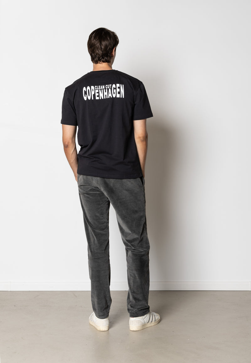 Clean Cut Copenhagen Clean organic printed t-shirt T-shirts S/S Sort