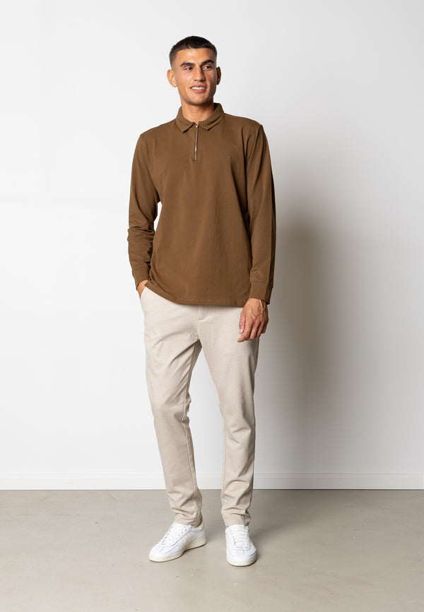 Clean Cut Copenhagen Clean zip polo Polos Brun