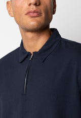 Clean Cut Copenhagen Clean zip polo Polos Navy