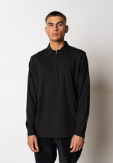 Clean Cut Copenhagen Clean zip polo Polos Sort