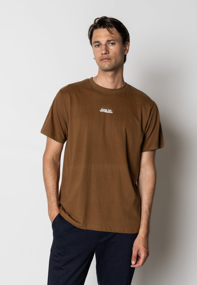 Clean Cut Copenhagen Cohen logo cotton t-shirt T-shirts S/S Brun