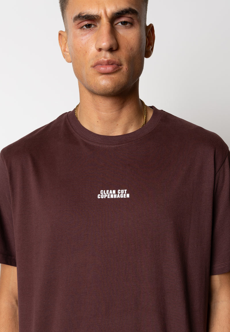 Clean Cut Copenhagen Cohen logo cotton t-shirt T-shirts S/S Dark Plum