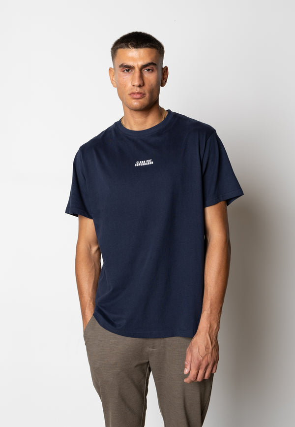 Clean Cut Copenhagen Cohen logo cotton t-shirt T-shirts S/S Navy