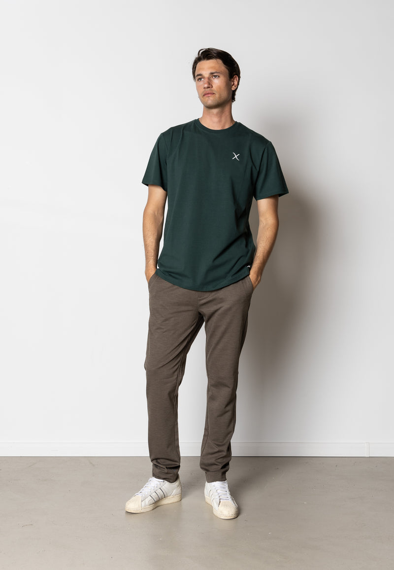 Clean Cut Copenhagen Cross organic logo t-shirt T-shirts S/S Deep Green