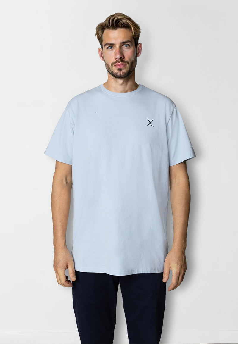 Clean Cut Copenhagen Cross organic logo t-shirt T-shirts S/S Lyseblå