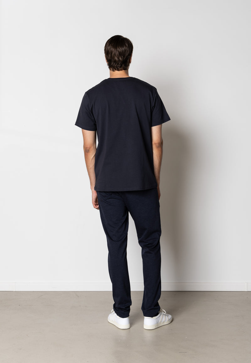 Clean Cut Copenhagen Cross organic logo t-shirt T-shirts S/S Navy