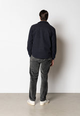 Clean Cut Copenhagen Dean flannel bonded overshirt Skjorte L/S Dark Navy Melange