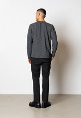 Clean Cut Copenhagen Eddie knitted jumper Strik Dark Grey/Black Melange