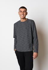 Clean Cut Copenhagen Eddie knitted jumper Strik Dark Grey/Black Melange