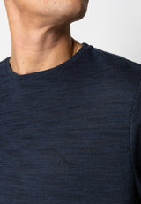 Clean Cut Copenhagen Eddie knitted jumper Strik Navy/Black Melange