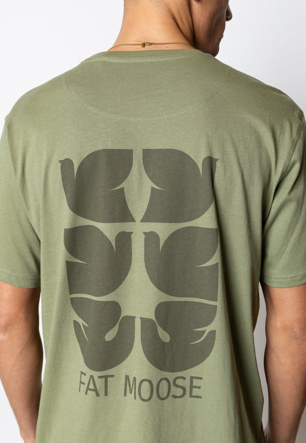 Fat Moose FAITH COTTON T-SHIRT T-shirts S/S Støvet Grøn